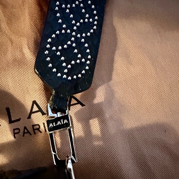 NWT Alaia Mini Leather/Python Snakeskin  - Top Handle/Shoulder/Crossbody Strap - Picture 14 of 14